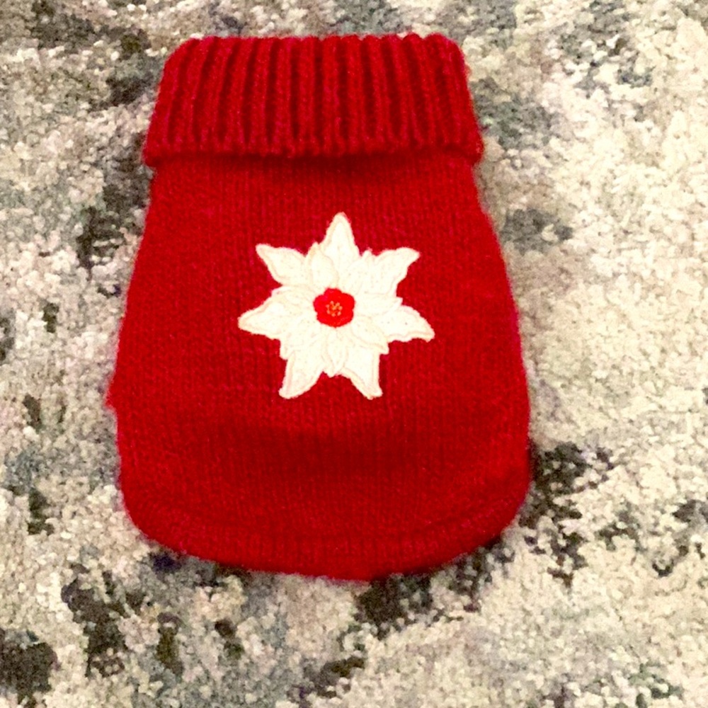 Poinsettia Dog Sweater